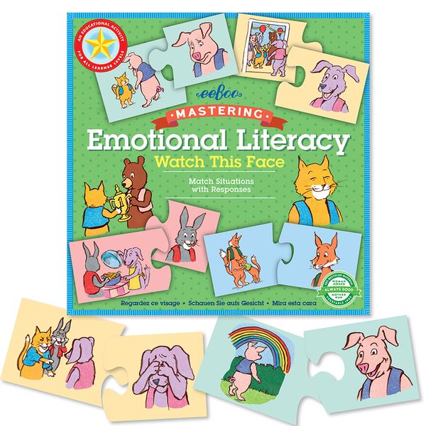 eeBoo Watch This Face Emotional Literacy Flashcard Set - All Learner Levels