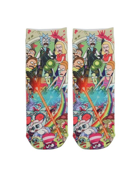 SKA Rick &amp; Morty Light Ankle Fashion Socks- Busy Crew Yellow