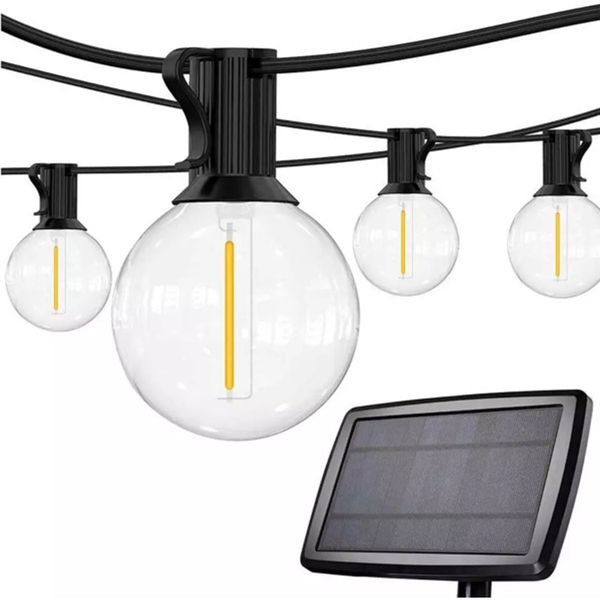 FocusLights 25 String Solar Panel Decoration Lawn Lights
