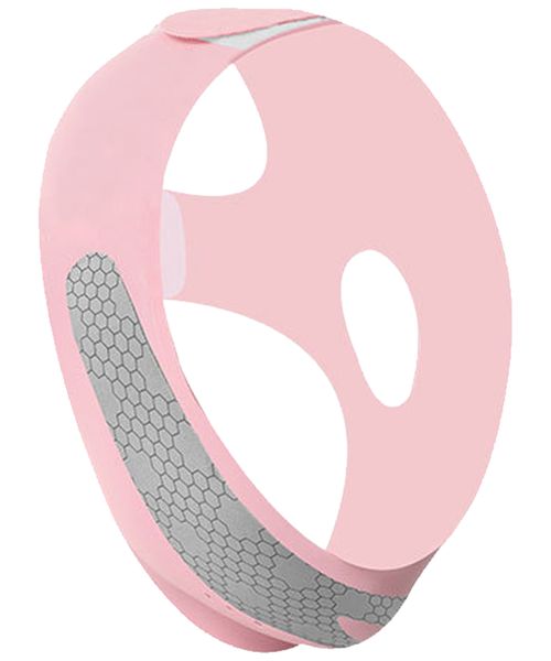 Graphene V-Line Lifting Mask Jaw Exerciser Chin Strap for Sleeping, Pink