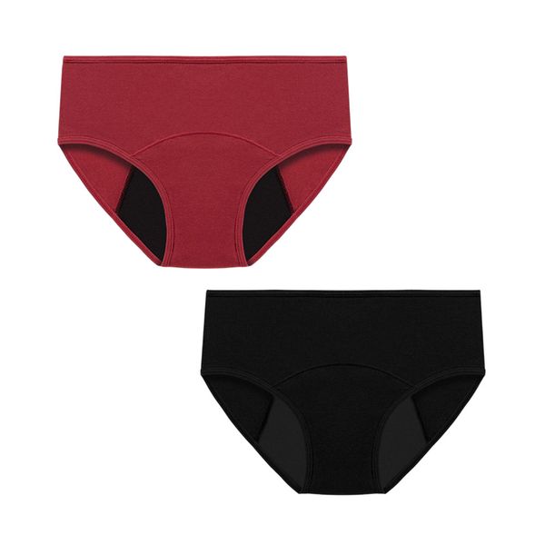 2-Pack Women's Sanitary Shorts - Low-Rise Underwear for Daily Comfort