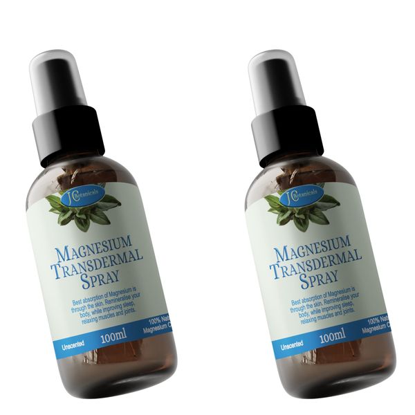 JC Botanicals Magnesium Topical Supplement 100ml 2-Pack