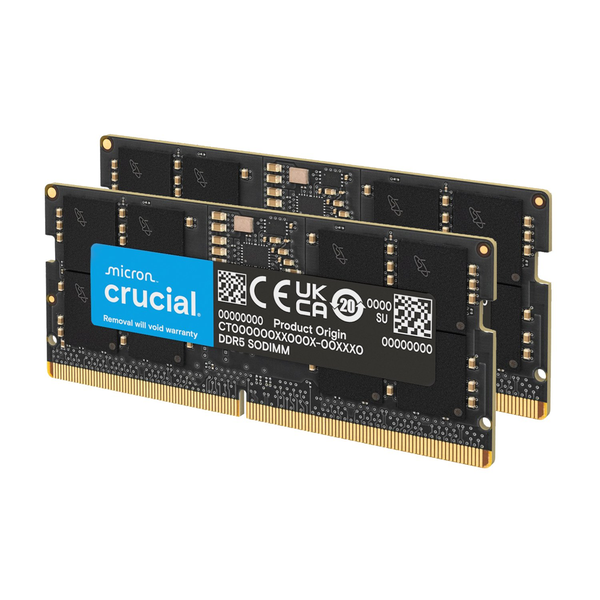 Crucial 128GB (2x64GB) DDR5 5600MHz SODIMM Laptop Memory Kit