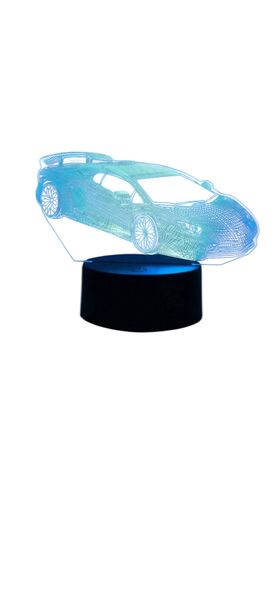 1pc Super Car Shaped 7 Colors Changing Touch 3d Night Light