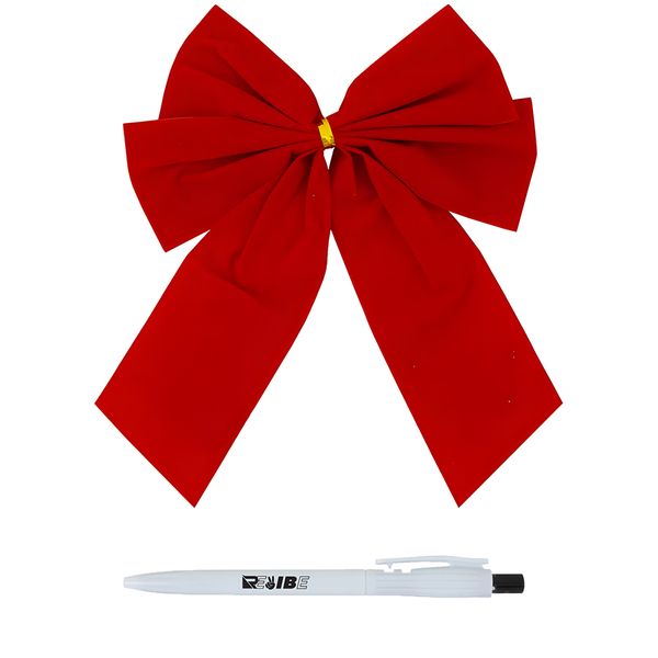 2Pcs Festive Christmas Multipurpose Bow Decorations With ReVibe Pen