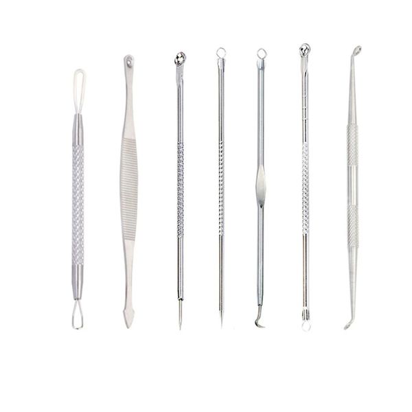 7 Pieces Stainless Steel Acne Needle Beauty Tool Clear Acne Professional Set