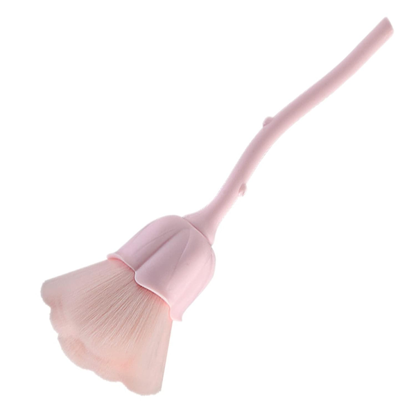 Rose-Shaped Powder &amp; Blush Makeup Brush - Pink