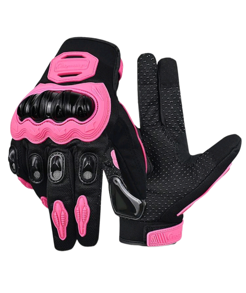 Touch Screen Motorcycle Gloves - Pink
