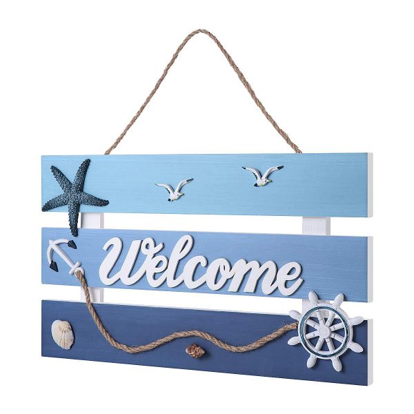 Beach Theme Welcome Wall Decor 3 Plates