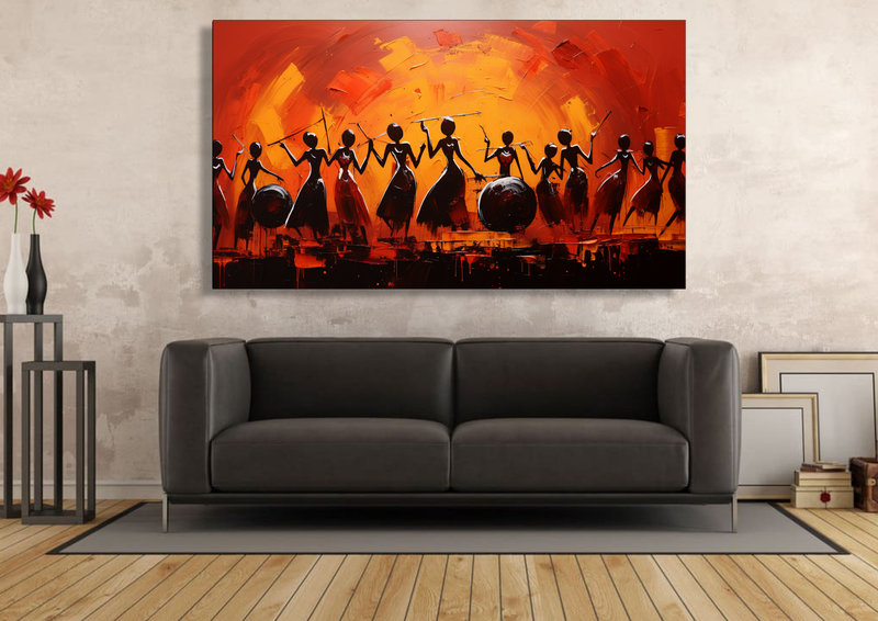 Canvas Wall Art - Rhythmic Celebration Abstract - HC1141