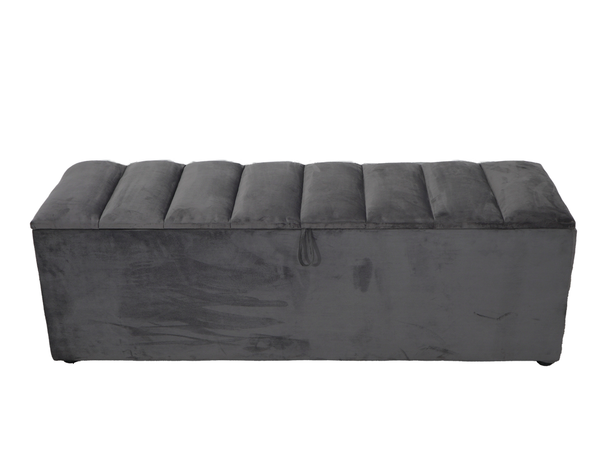 Blanket Box Storage Ottoman Grey Velvet Shop Today. Get it