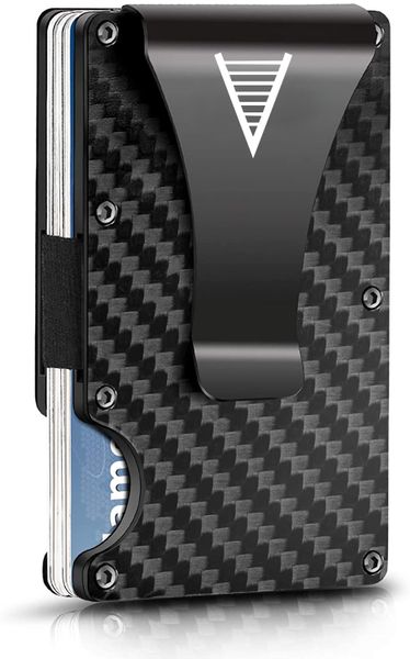 RFID Blocking Ultra Slim Card Holder and Integrated Money Clip