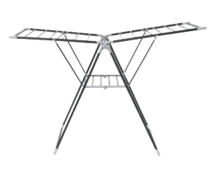 KHASA Clothes Horse, Laundry Dryer, Foldable, Black
