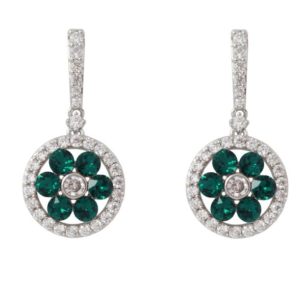 Stella Luna Lillian Earring - Emerald Crystal