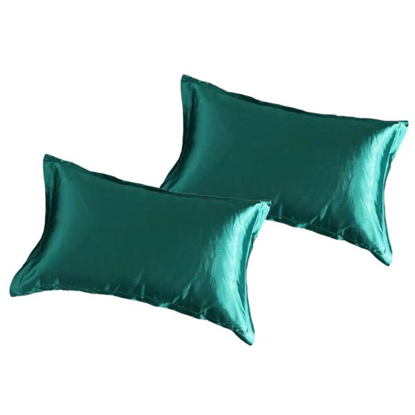 2 Pack Silk Satin Pillowcases Soft Smooth Pillow Cover for Sleeping
