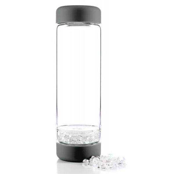 VitaJuwel Inu! Crystal Water Bottle - Lava Grey