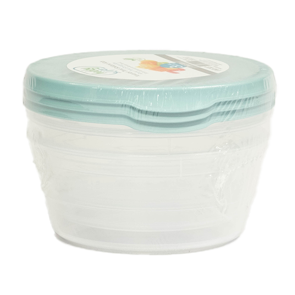 Kitro 3 Pack 300ml Food Saver Round Trend Lunch Tote