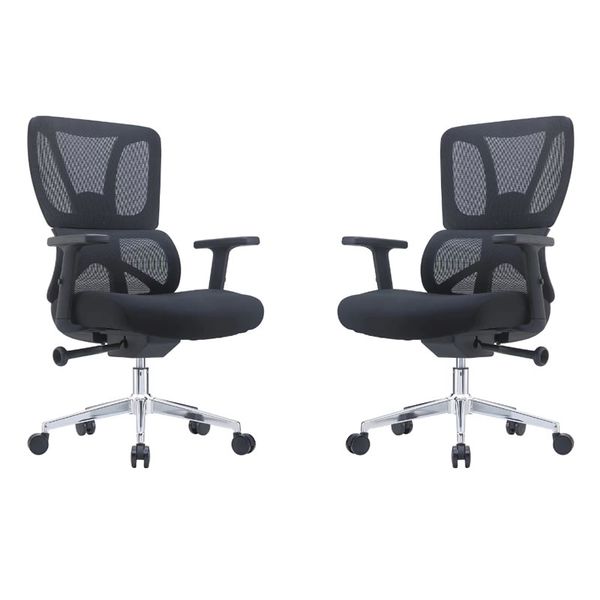 Set of 2 High Back Mesh Office Chairs -B2308