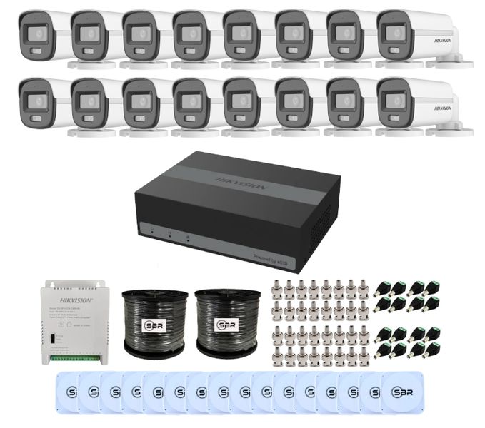 Hikvision 16CH eDVR ColorVu Smart Hybrid Light Kit with 1TB -New SBR Bundle