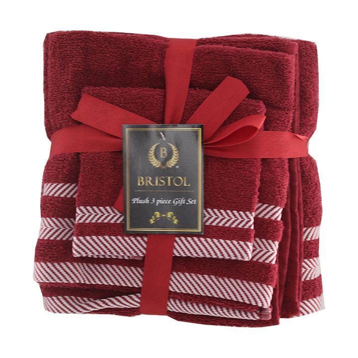 3 Piece Towel Set Bath Towel, Hand Towel and Face Cloth 100 Cotton