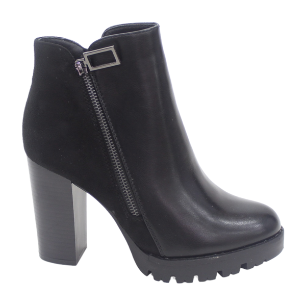 Lamara Paris Uplift 10cm Heel Side Zip Ankle Boot Black