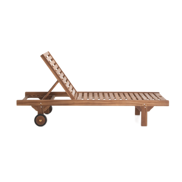 Hardwood Pool Lounger - Brown Color
