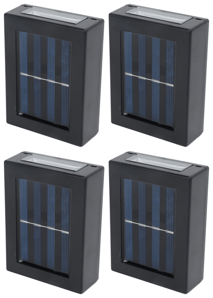 4x Solar Powered Up and Down Lighting, Outdoor Wall Lamp, Garden, Courtyard