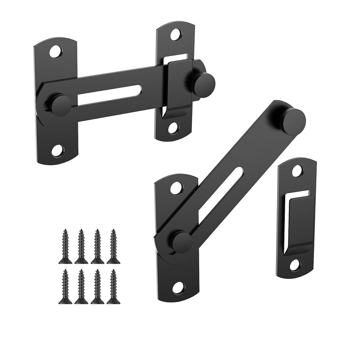 2Pack 180 Degree Flip Sliding Barn Door Lock for Privacy Home Security