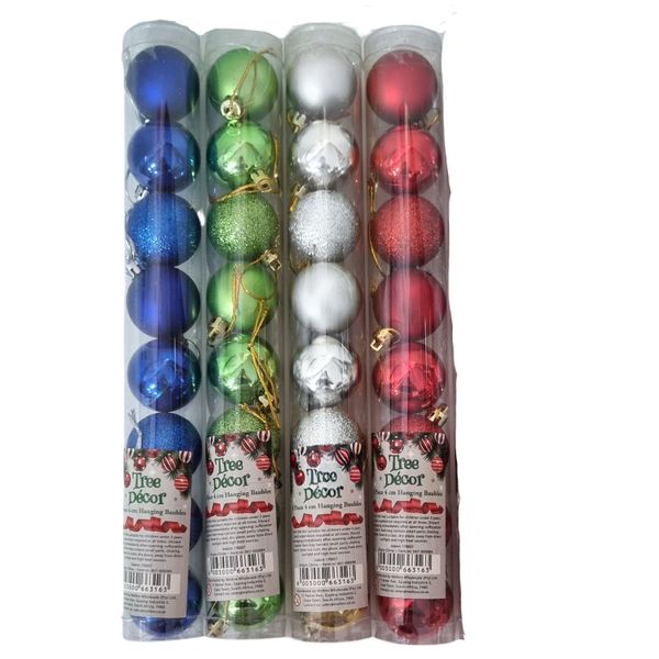 Christmas Tree Decor Baubles 16 Pieces x 3 packs OPT1
