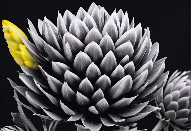 Canvas Wall Art Home Decor - Grey Blossom
