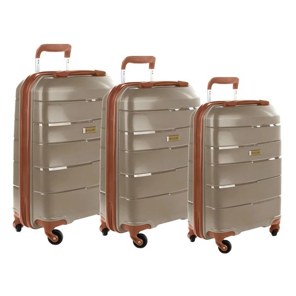 Cellini 4 Wheel Spinn 3 Piece Luggage Set - Mink