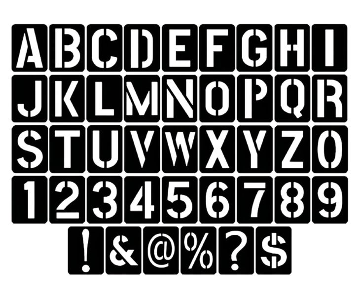 Letter and Number Stencils for Painting, Stencils Reusable, 42 Pcs