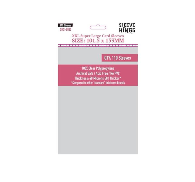 Sleeve Kings XXL Super Large Sleeves (Size 101.5 x 153 mm) - 110 Pack