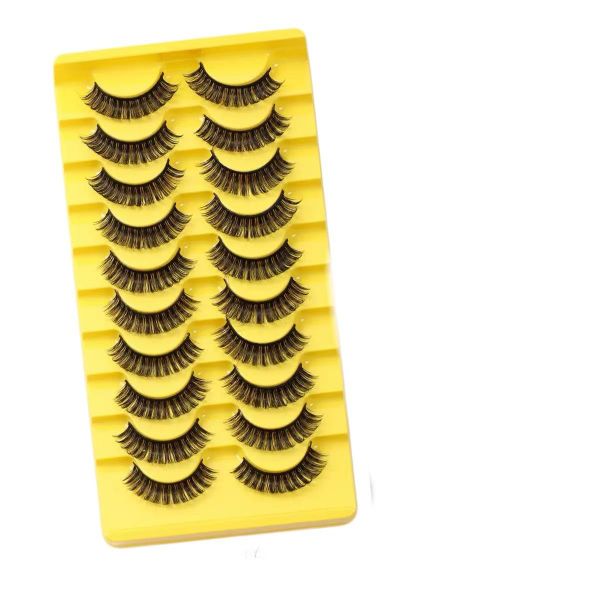 Fluffy False Eyelashes 10mm Thick Long Volume Curled False Eyelashes
