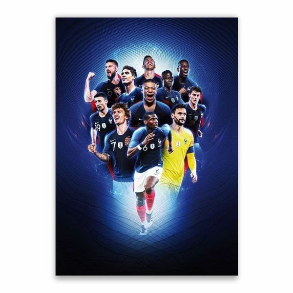 France Player Collage Poster - A1