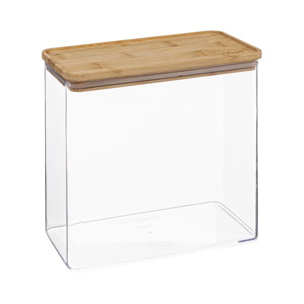 5five Acrylic Storage Container Rectangular with Bamboo Lid 3L