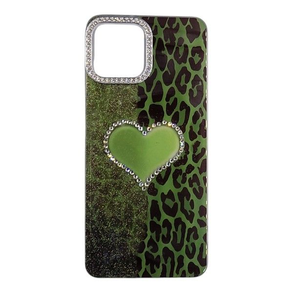Leopard Heart Silicone Case compatible with Samsung Galaxy A06