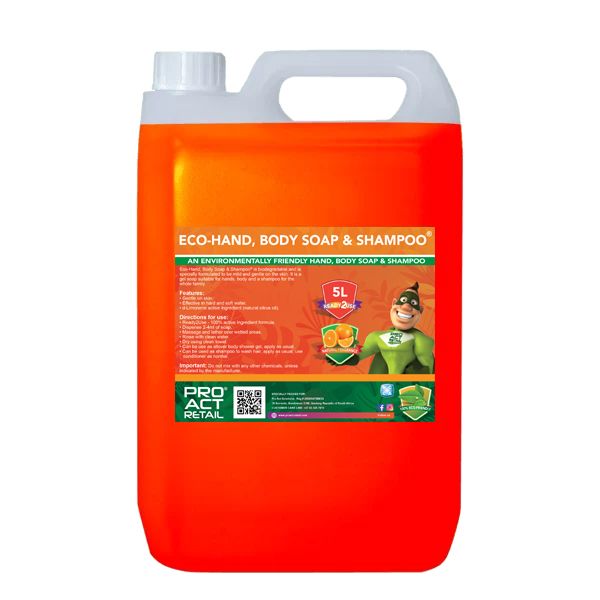 ProAct Retail Eco Hand, Body &amp; Hair Shampoo Biodegradable, 5L Value Pack