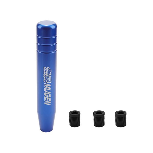 Universal 18cm Blue Mugen Gear Shift Knob in High-Quality Aluminum Alloy