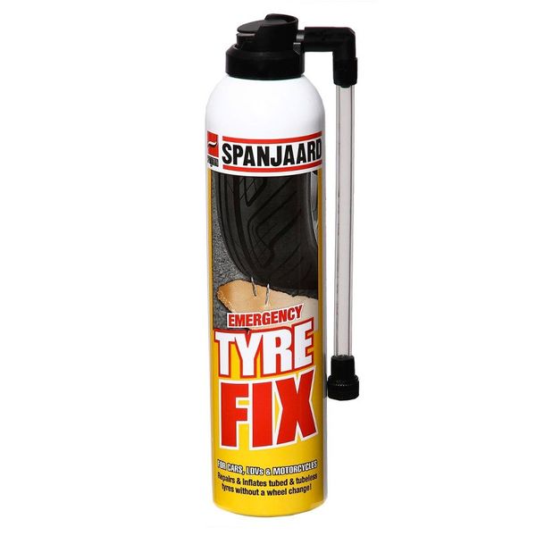Spanjaard - Tyre Fix Emergency Tyre Inflator Spray - 340ml - Bulk Pack of 4