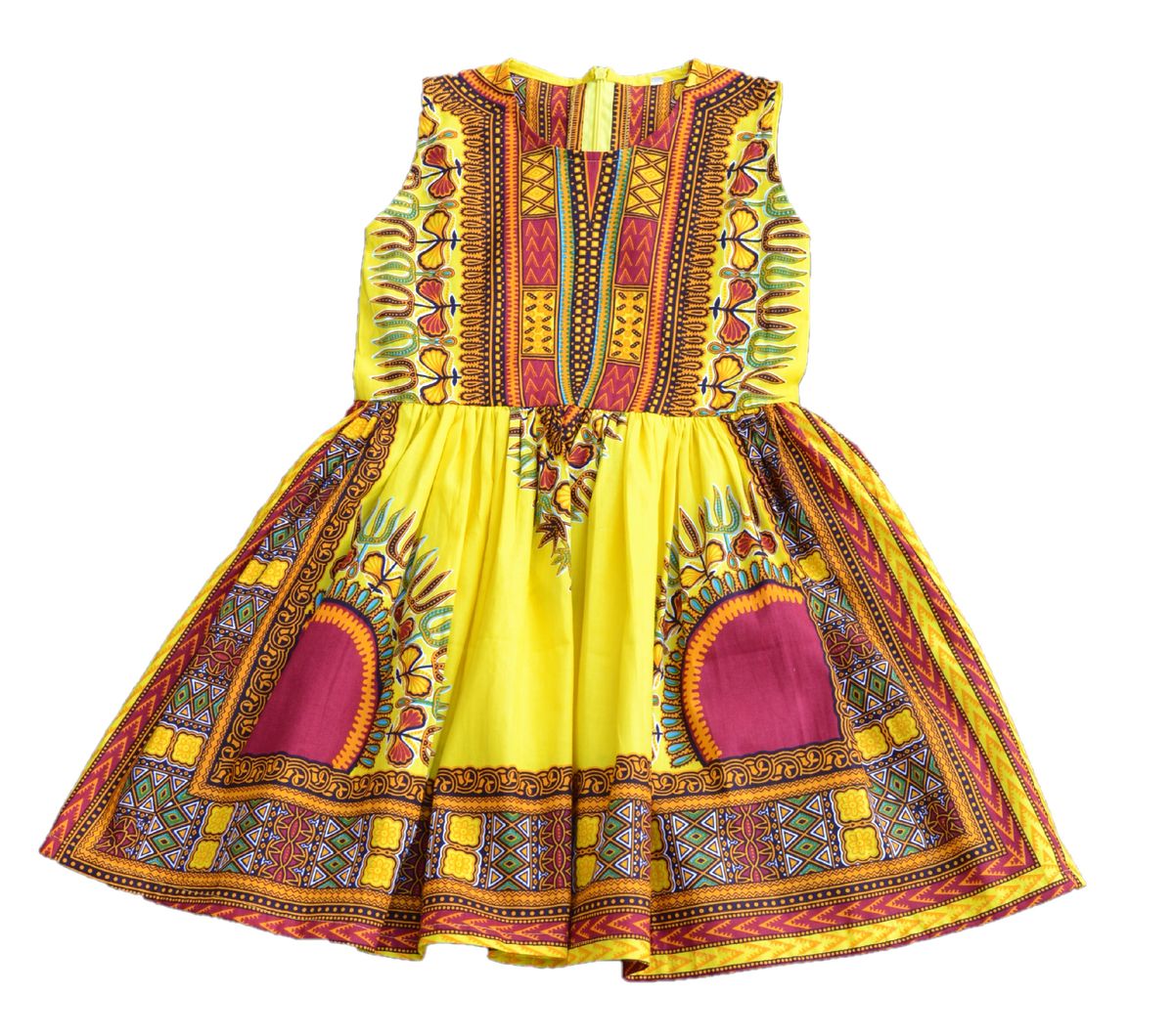 Yellow and red African Clothing for Women. Dashiki Long Dress