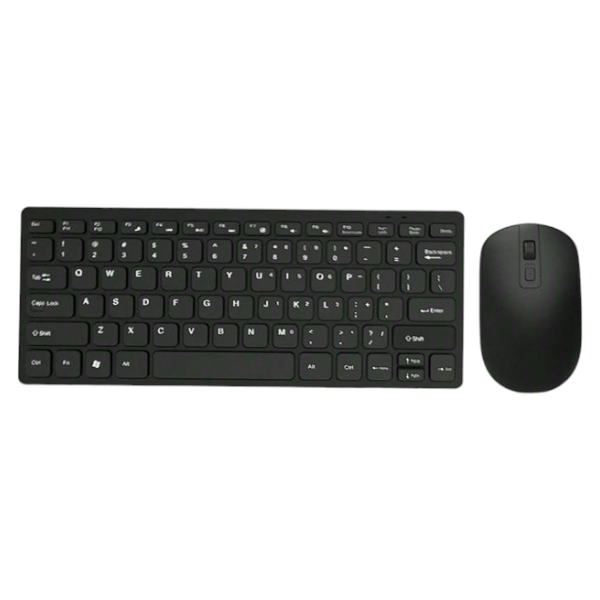 Sleek Wireless Keyboard and Optical Mouse Combo - Black