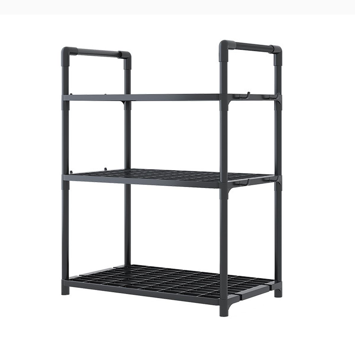 Storage Shelves for Kitchen,3 Tier Metal Utility Organizer with Shelf Unit