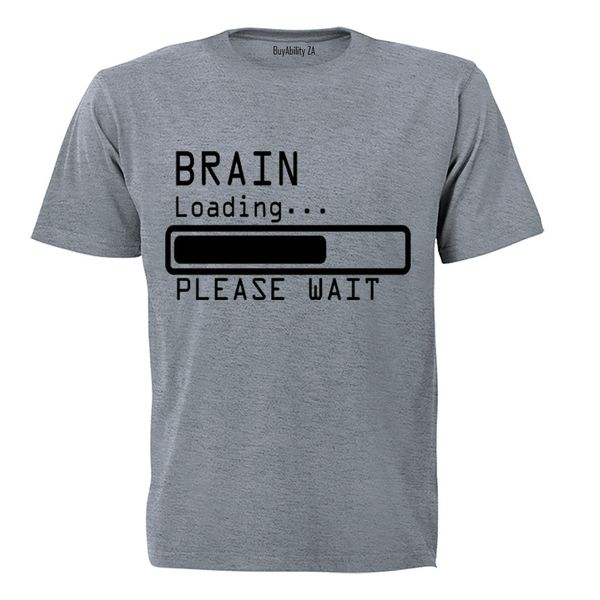 Please Wait - Mens - T-Shirt - Grey image