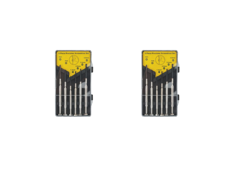 Jewellers Precision 6 Piece Screw Driver Set Pack of 2