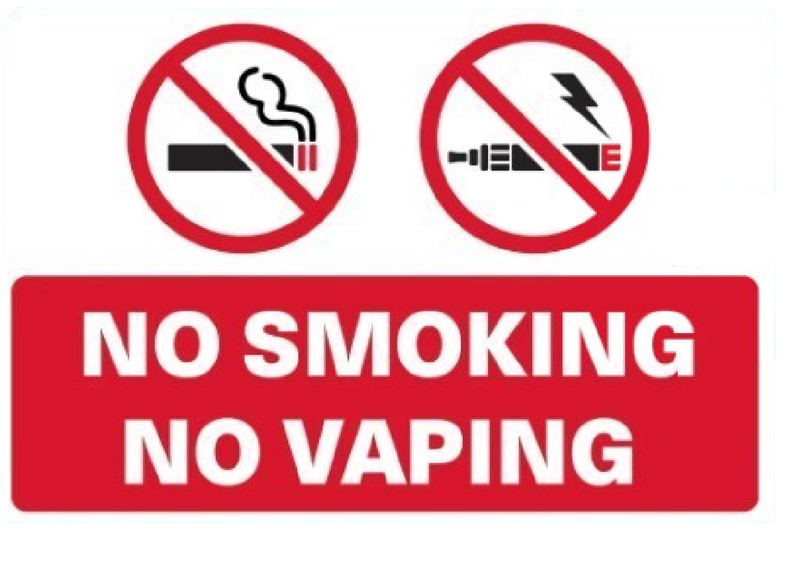 No Smoking - No Vaping Sign