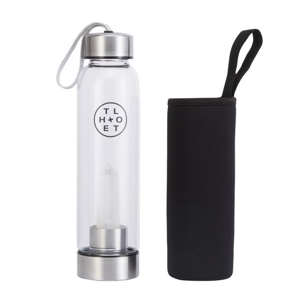 THE LOT Crystal Water Bottle Onyx