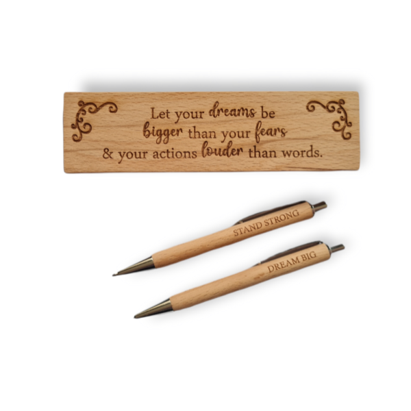 The Knörr Collection - Engraved Wooden Pen and Pencil Gift Set - Dreams