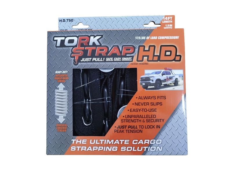 Heavy-Duty Torkstrap Spring Loaded Tie-Down Straps for Secure Hauling