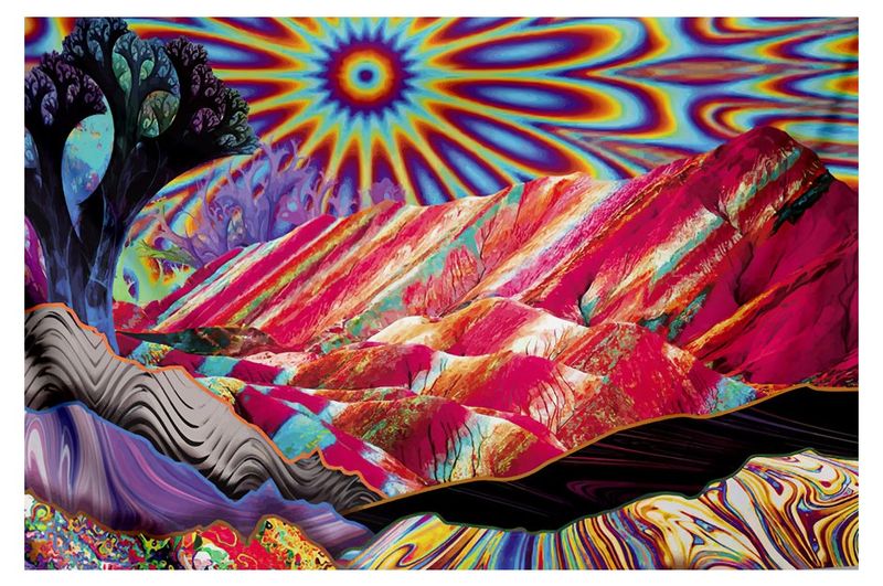 3D Printed Wall Hanging Flannel Tapestry -Sunsise Scenery- Home Decor